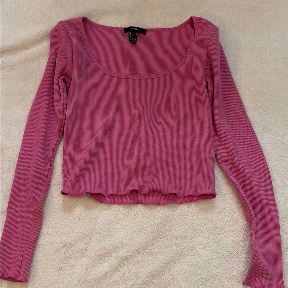 Women's Pink Long Sleeve Top